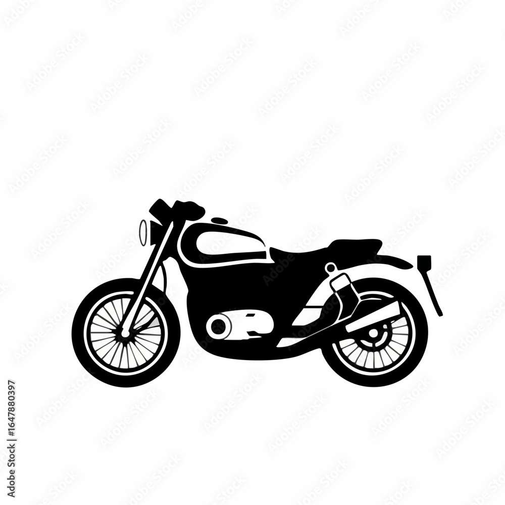 Obraz premium Motorcycle Silhouette Vector Graphic