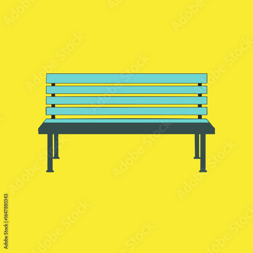 Park Bench Vector Illustration