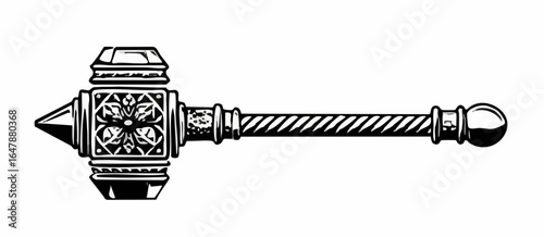Ornate War Hammer Illustration