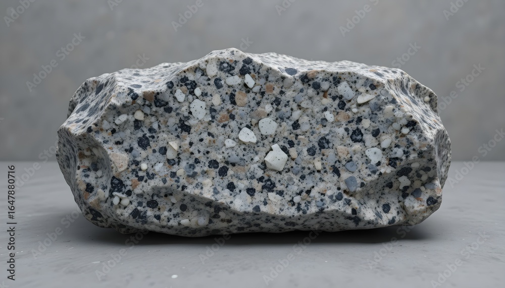 Fototapeta premium Close-Up View of a Speckled Stone with Textured Surface and Natural Patterns.