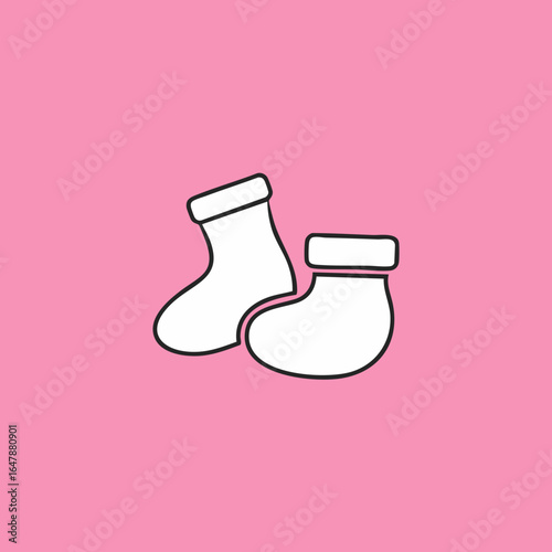 Vector illustration Pair of baby socks