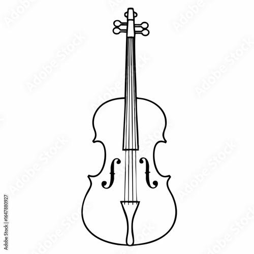 Violin Line Drawing