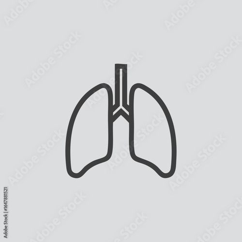 Lungs Line Art Icon