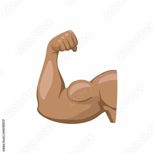 Flexed Bicep Vector Illustration