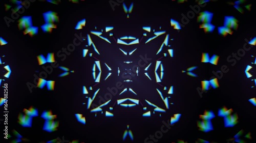 Endless Symmetry Spiraling Through Electric Neon Tunnel