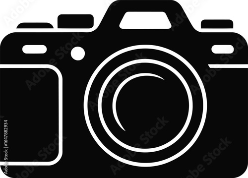 Sleek camera icon design perfect for photography websites or modern creative projects needing visual flair