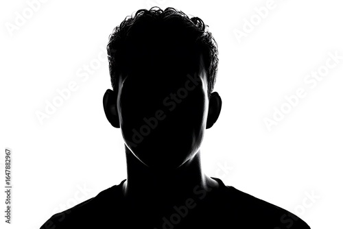 anonymous guy form contour alone on colorless surface
