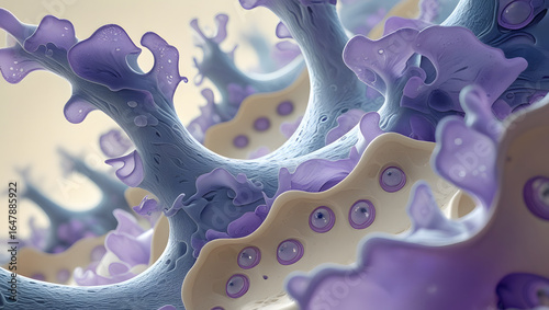 Texture of a gold octopus on a coral reef, a natural art design for a sea wallpaper background