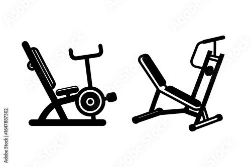 Ab Crunch Machine Vector, Gym Workout Ab Crunch Vector