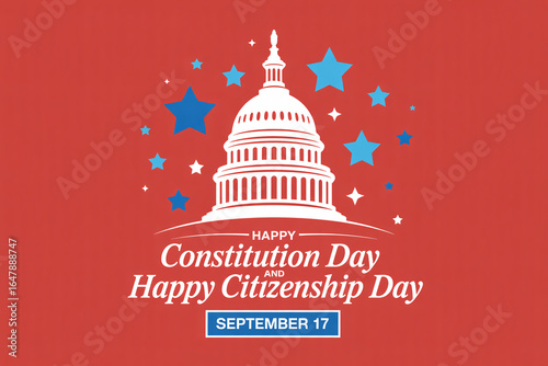 Wallpaper Mural Happy Constitution Day and Happy Citizenship Day. September 17th, USA. Torontodigital.ca