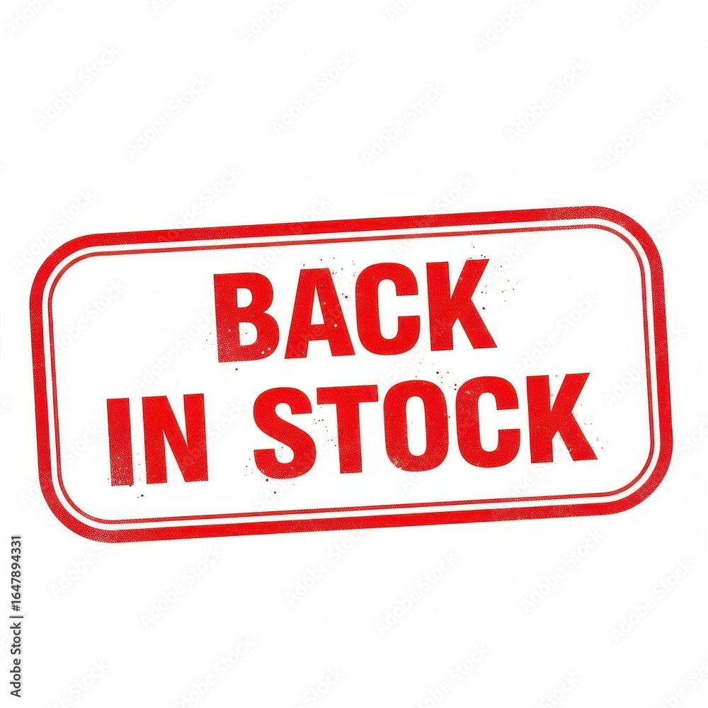 Back in stock stamp isolated on white background Back in stock stamp isolated on white background