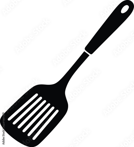 Black slotted spatula kitchen utensil cooking baking