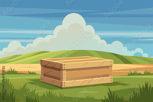 Light Color Wooden Wooden Crate In Fi