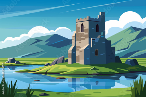 Minimal Realistic Ancient Stone Tower