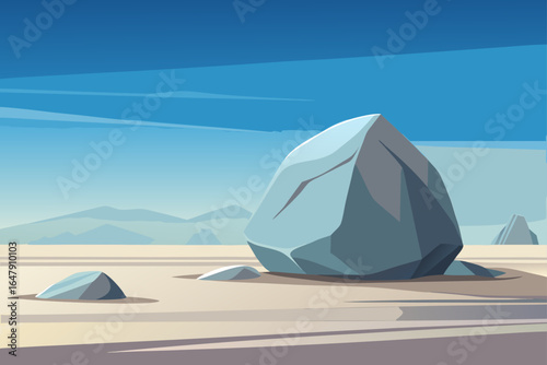 Minimal Realistic Polished Boulder