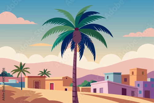 Minimal Realistic Smooth Palm Tree