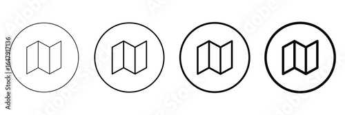 collection of map icon vector illustration symbol. 