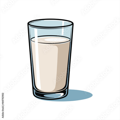 Milk carton with glass of milk