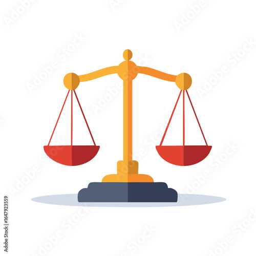 Illustration of a Justice Scale, Abstract Legal Concept