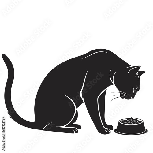 black cat vector illustration