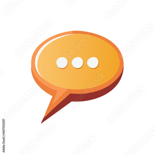 Orange speech bubble with ellipsis icon
