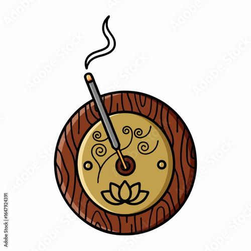 Aromatherapy Incense Stick Holder with Lotus Flower Design in Meditative Setting