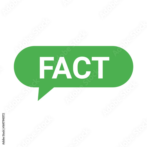 Konstfotografi Green Fact Speech Bubble Icons Fact On Transparent background