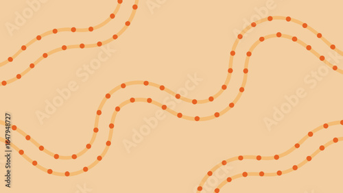 Flowing dotted paths tone on tone cream seamless