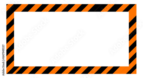 Warning Border Orange and black stripes Caution theme Safety first concept high quality professional