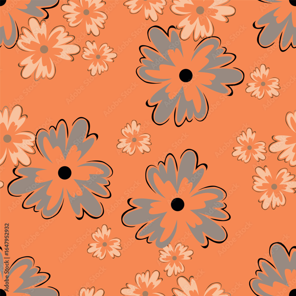 Fototapeta premium cute flower pattern image for fabric textile or wall decoration 