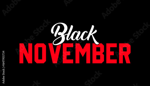 Black november sale banner post design vector.