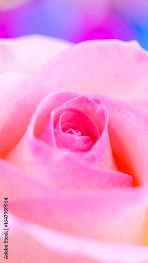 Obraz premium Close-up of a delicate, vibrant pink rose