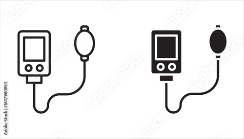Blood pressure icon set, vector illustration on white background