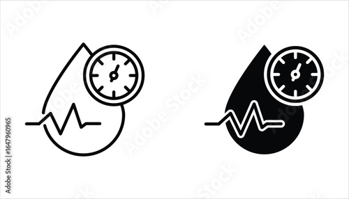 Blood pressure icon set, vector illustration on white background