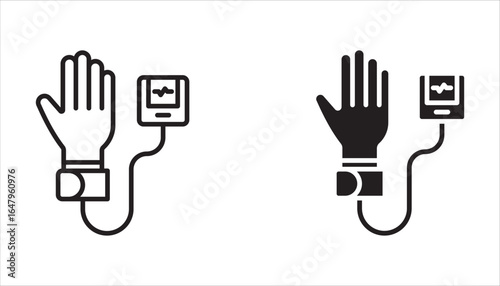 Blood pressure icon set, vector illustration on white background