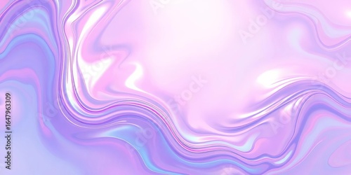 Iridescent fluid swirls in pastel pink and vibrant holographic hues on a soft gradient background,  fluid,  energy