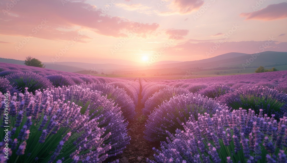 Obraz premium Sunrise Over Lavender Hills