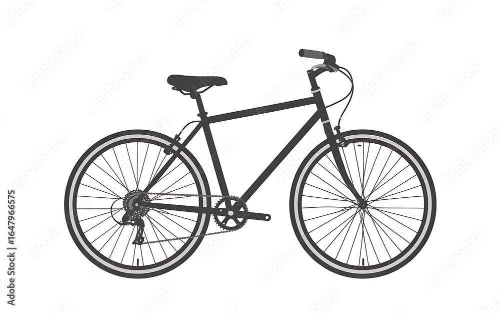 Fototapeta premium Bicycle isolated on white background
