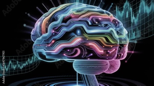 Visualizing the Digital Brain: A Luminous Neural Network Processing Information
