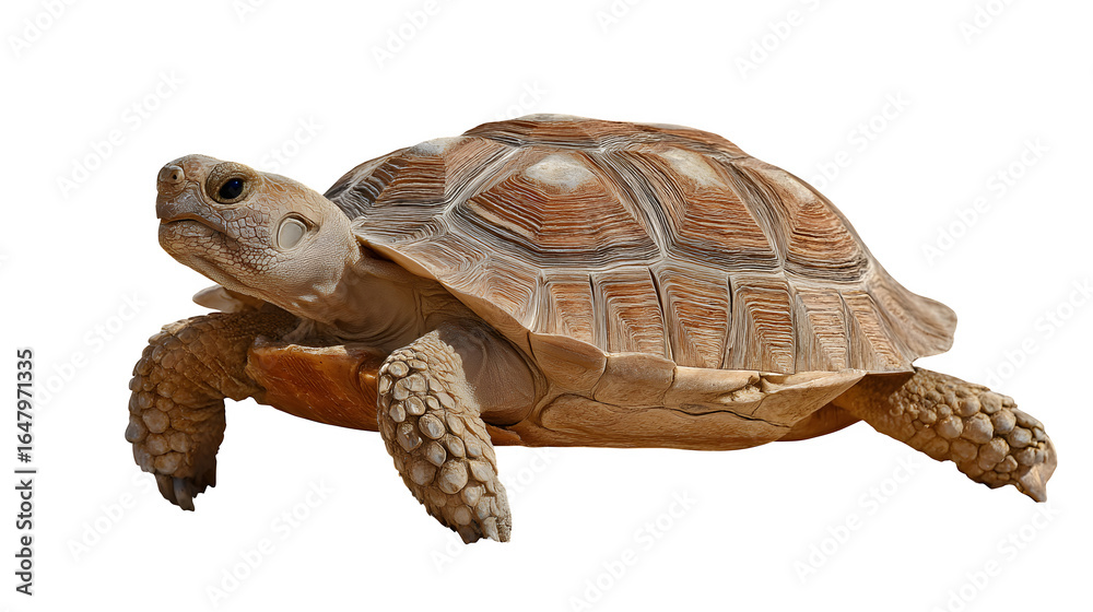 Naklejka premium Majestic desert tortoise with textured shell, a symbol of endurance and ancient wisdom.