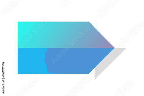Gradient arrow shape design with blue color scheme and modern style vector illustration art design