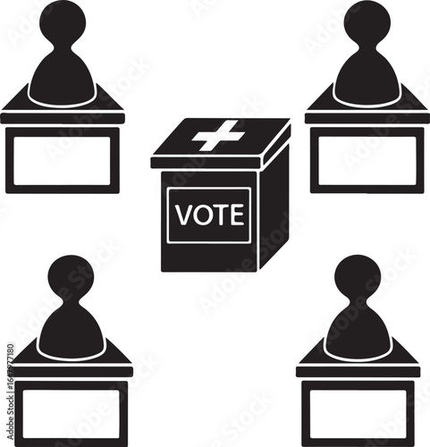 People Voting in an Election Illustration