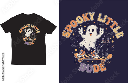 Spooky little dude funny halloween t-shirt design