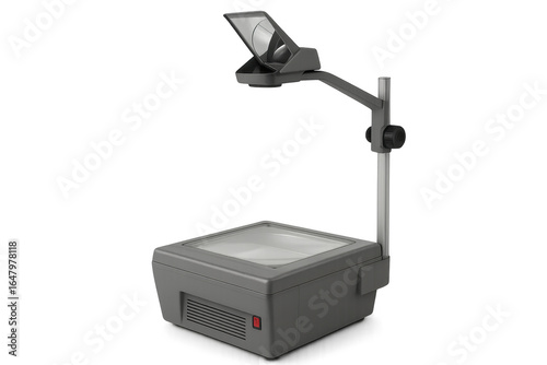 Overhead projector on transparent background projecting light