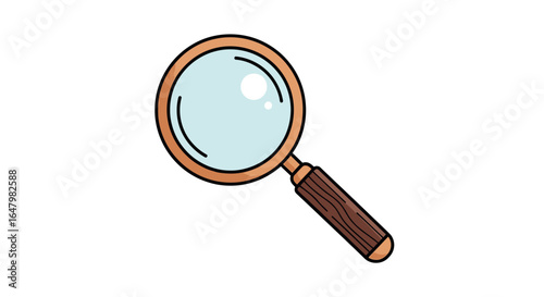 Magnifying glass vector image for search and investigation