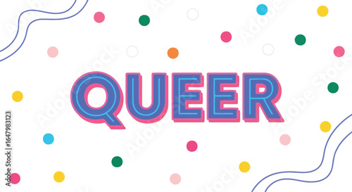 Queer illustration lgbtq rights and community pride design