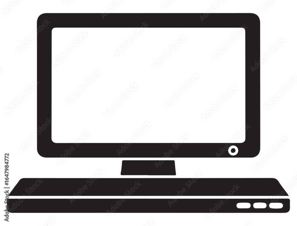 RETRO COMPUTER SILHOUETTE RETRO COMPUTER SILHOUETTE