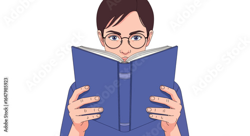 Reading book concept illustration education and knowledge
