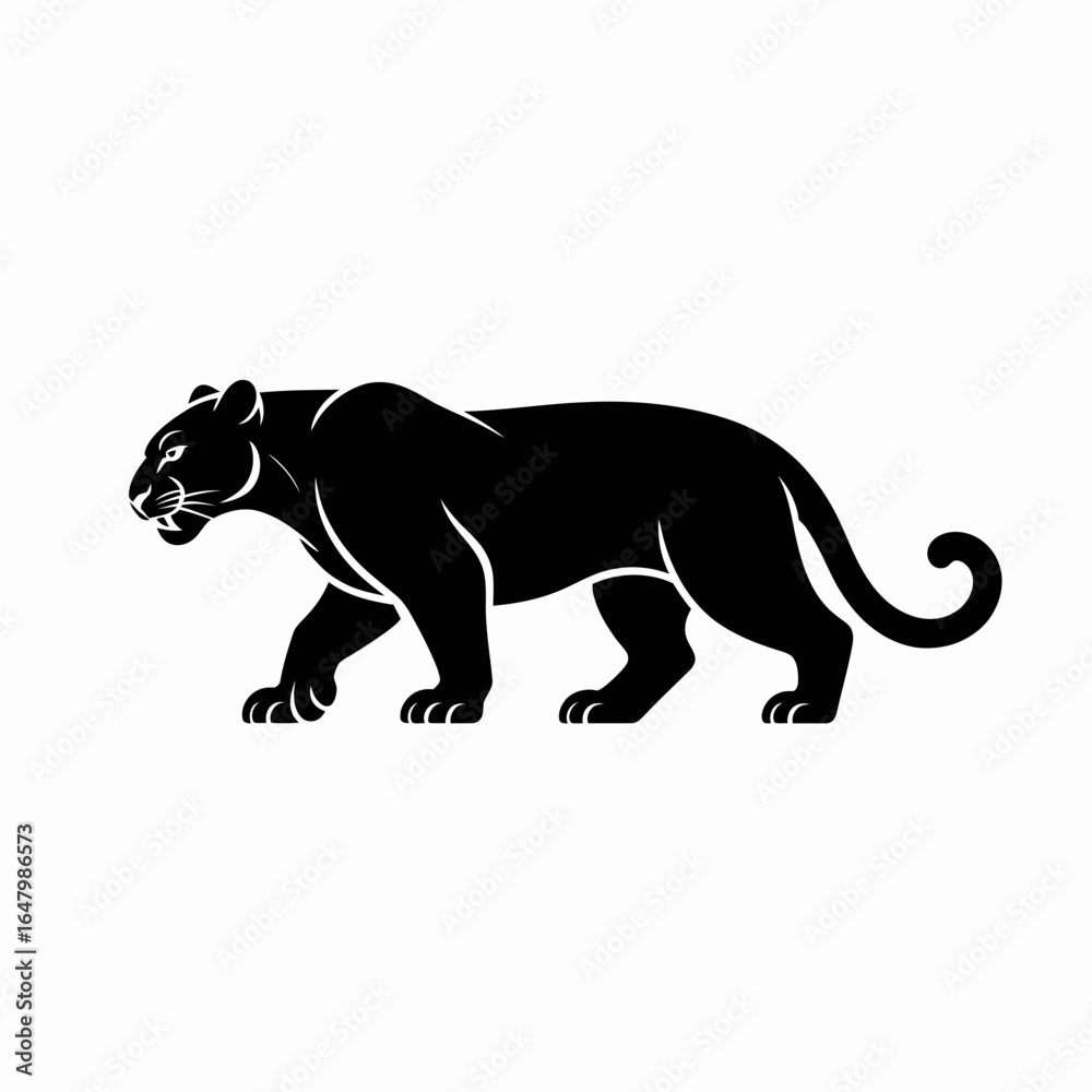 Obraz premium Black Panther Silhouette Design