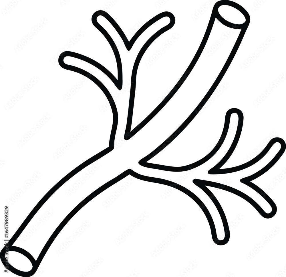 Obraz premium Blood vessel outline icon isolated on transparent background